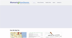 Desktop Screenshot of memorialluncheons.com